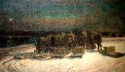 Nils Kreuger akarstation vid tegelbacken, stockholm oil painting